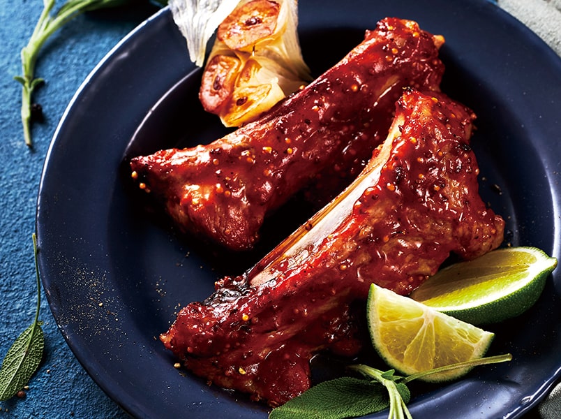 ホームステイ先で食べたスペアリブ